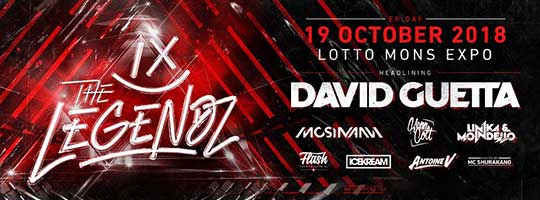 Legendz Indoor presents David Guetta ! | Lotto Mons Expo - 19/10/2018